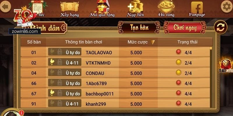Tìm hiểu cách chơi chắn nhanh chóng tại zowin