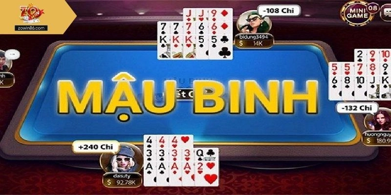 Chơi mậu binh Zowin theo sảnh 3 đao